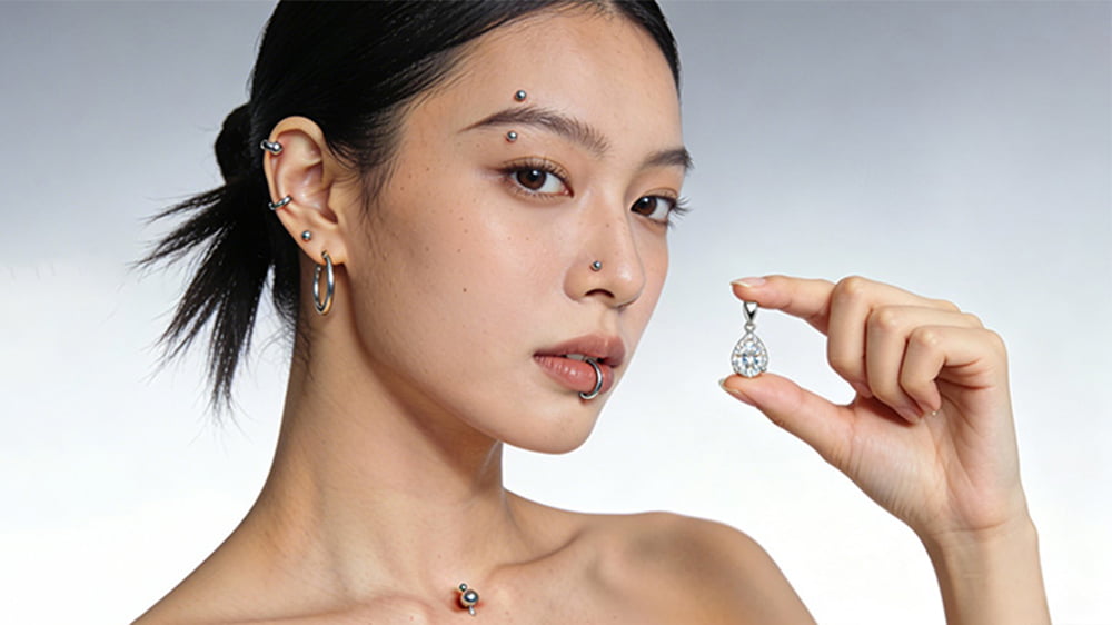 Medical-grade titanium body piercing jewelry manufacturing
